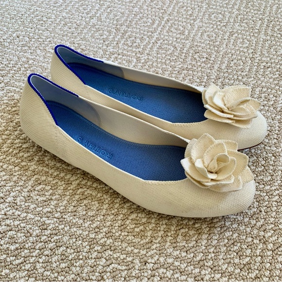 Rothy's Petal Square Ballet Flats in Love Bird - Picture 5 of 11